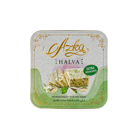 Azka Premium Extra Pistachio Halva (Tin) - Gourmet Middle Eastern Sweet